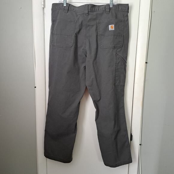 Carhartt Rugged Flex Relaxed Fit Canvas Work Pants Gray Men's 40x30 - Picture 2 of 9